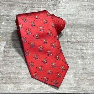 Brooks Brothers St Jude Silk Tie Mens Red Trophy Print Novelty Designer One Size